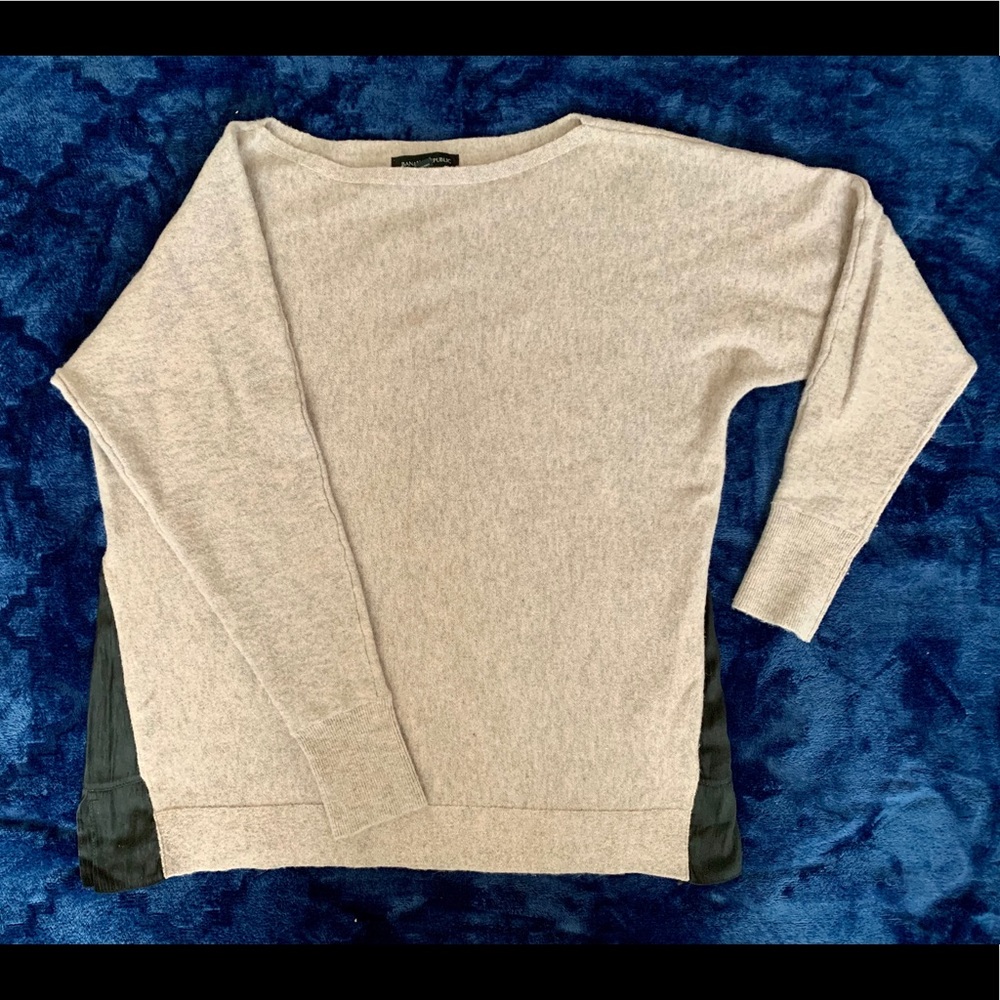 Banana Republic Mixed Media Raspberry Wool Sweater